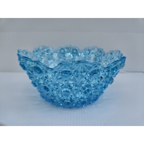 Antique EAPG Doyle Blue Daisy and Button Bowl Dish No.300 1800s Victorian Home - Picture 1 of 6